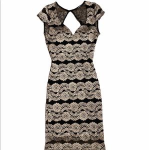 dress papaya gold flower and black